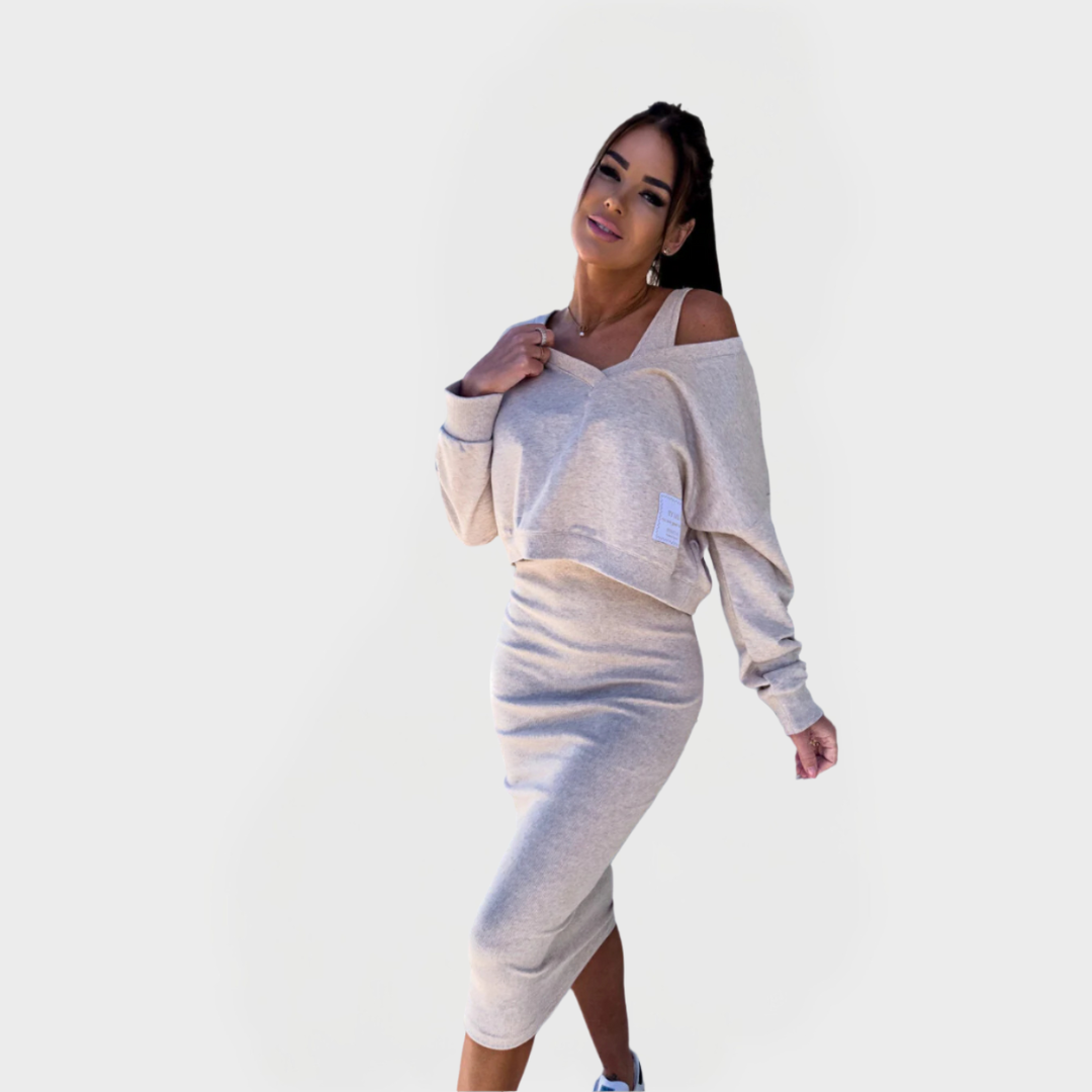 Vasaros Komplektas su Megztiniu ir Suknele Patogumui ir Stiliui