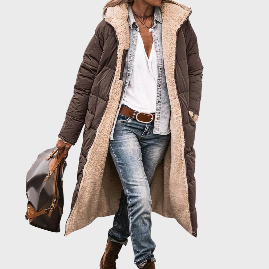 Žiema | Elegantiška ir šilta dvipusė moteriška parka