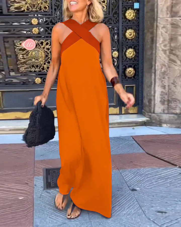 Delphine – suknelė su sukryžiuota iškirpte